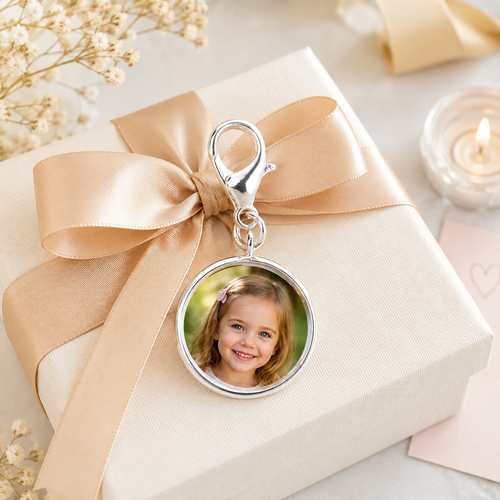 Personalized Round Photo Charm