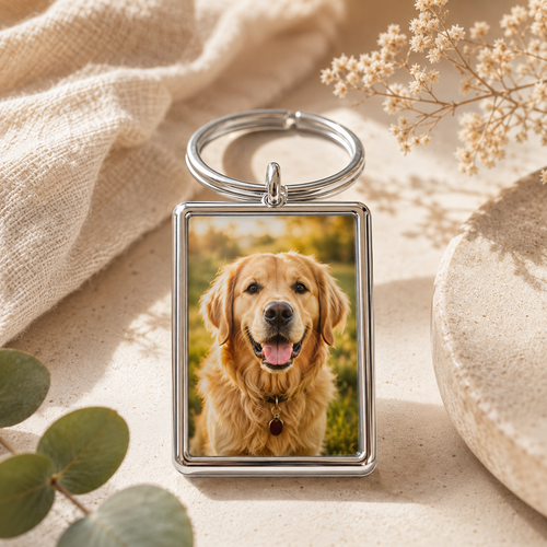 Personalized Metal Photo Keychain