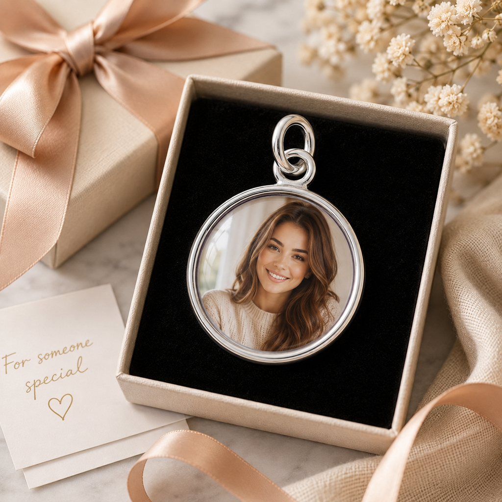 Personalized Round Photo Pendant