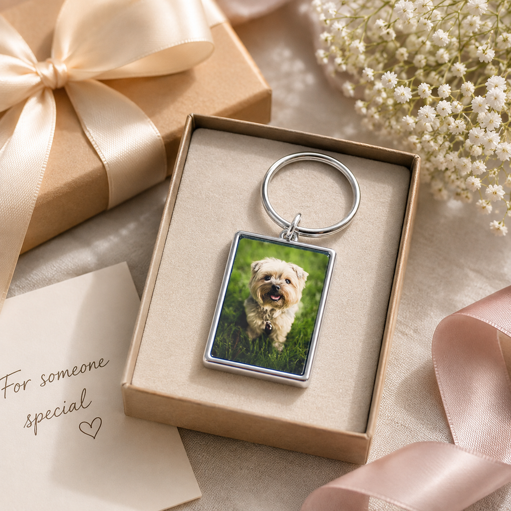 Personalized Metal Photo Keychain