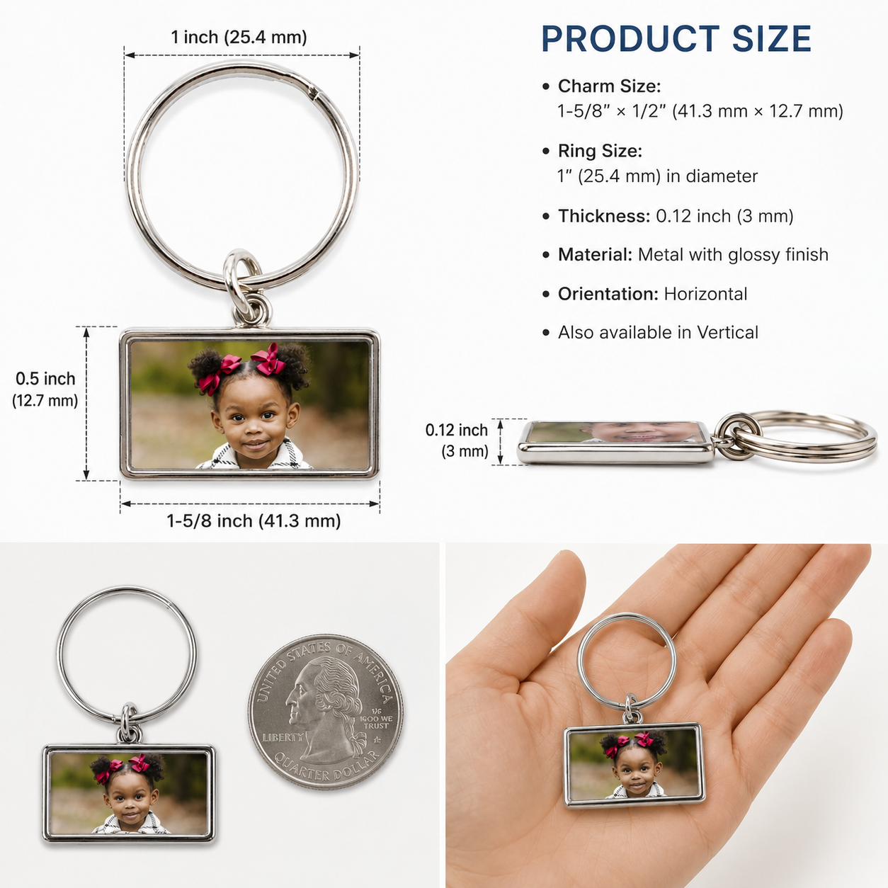 Personalized Classic Photo Keychain