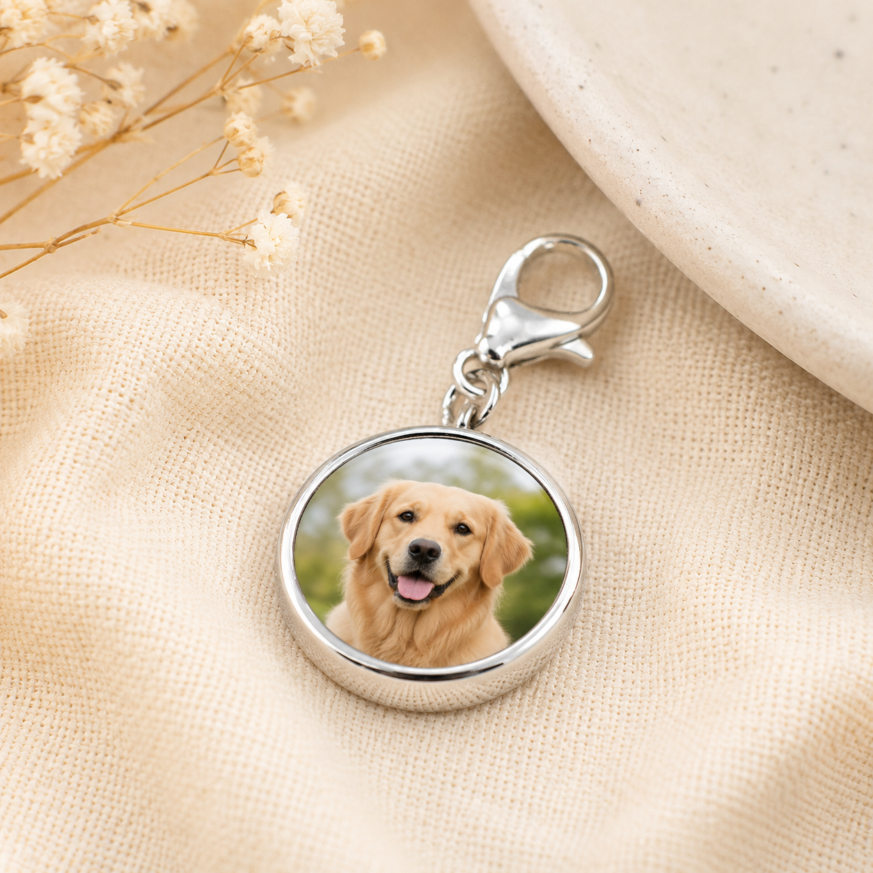 Personalized Round Photo Charm