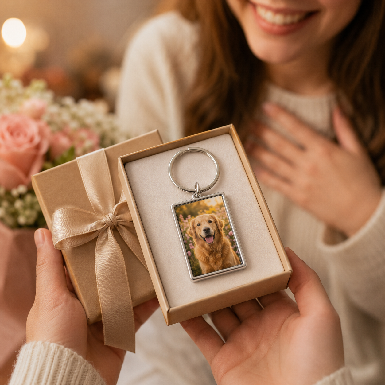 Personalized Metal Photo Keychain