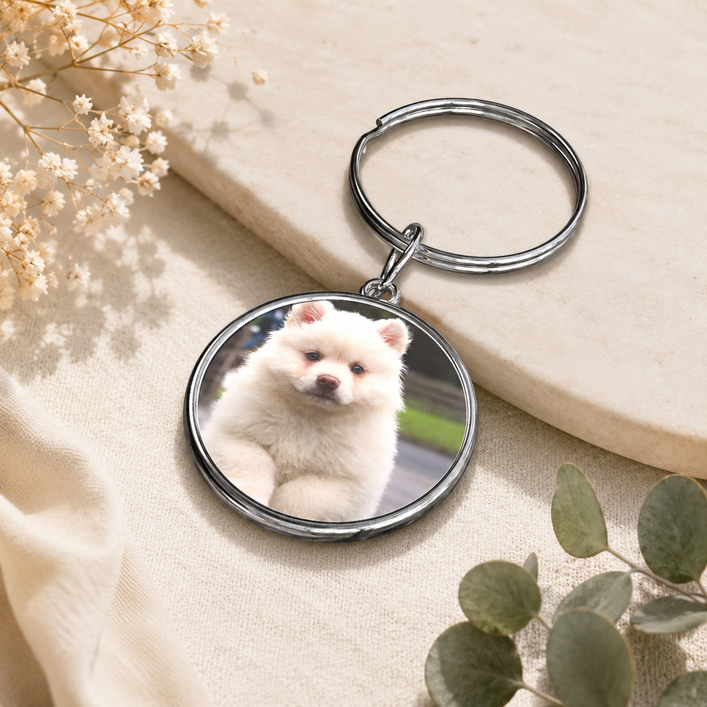 Love You to the Moon Photo Keychain Set