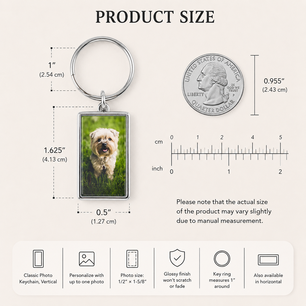 Personalized Metal Photo Keychain